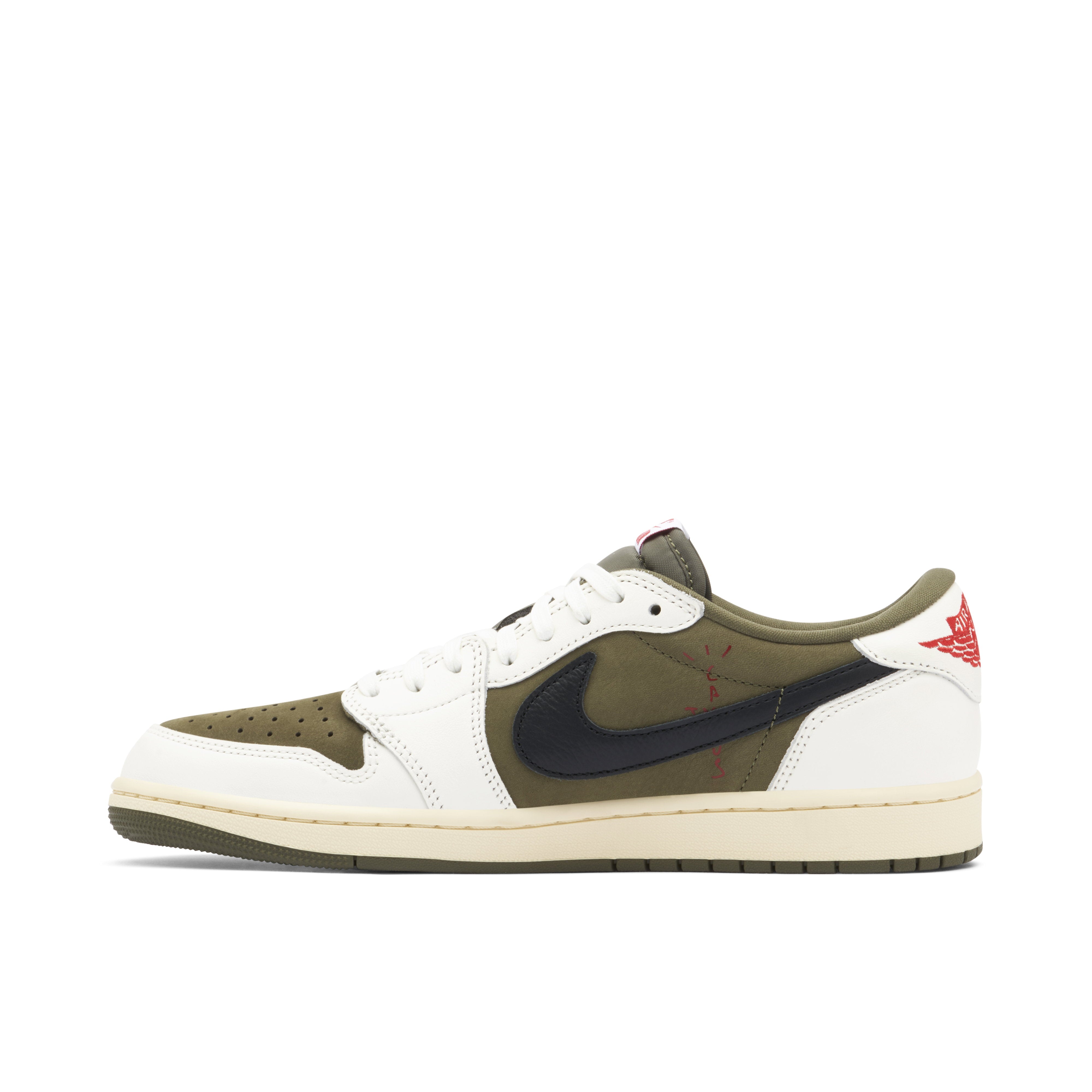 Air Jordan 1 Retro Low OG SP Travis Scott Medium Olive - Medial View