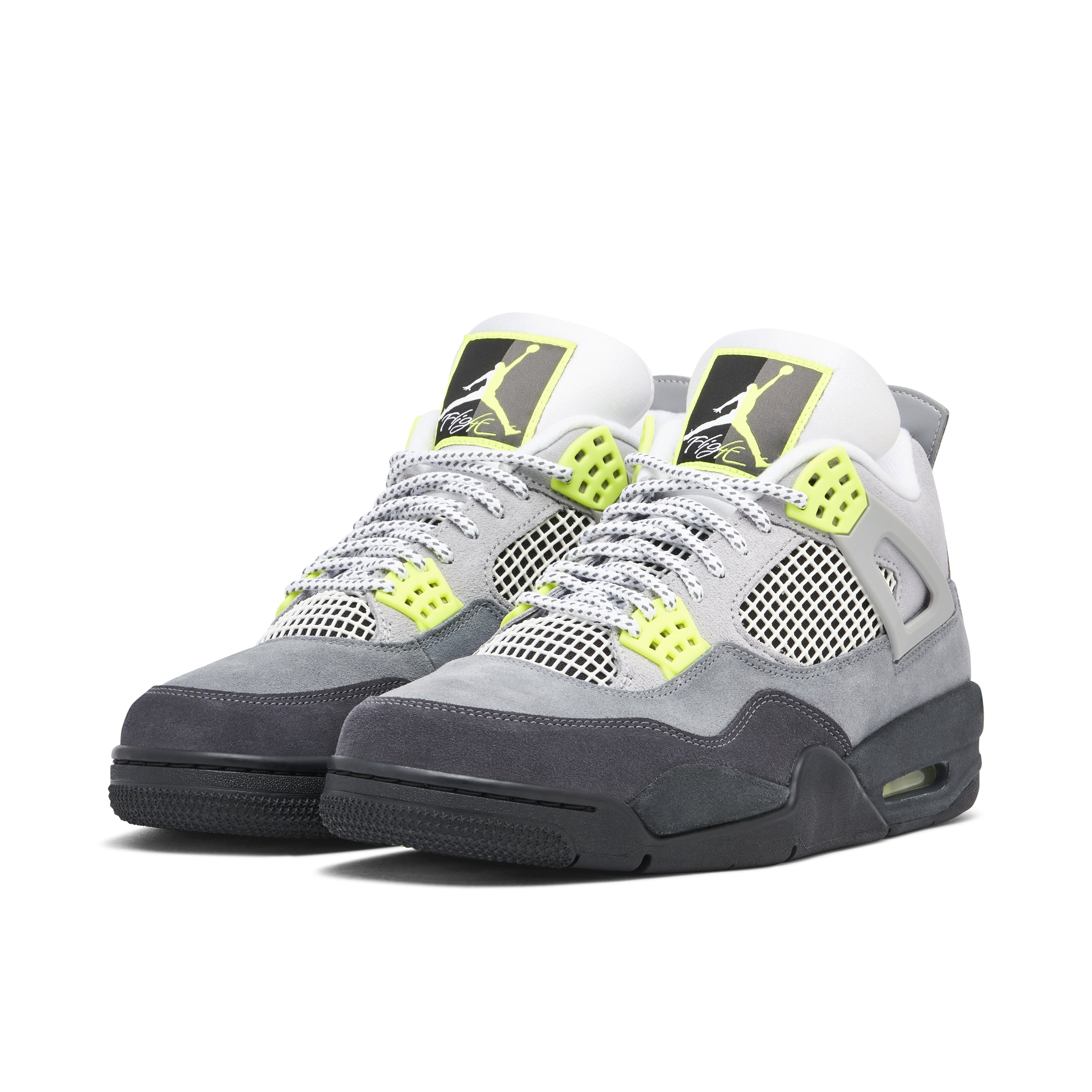 Air Jordan 4 95 Neon Grey SE - Pair View