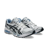 ASICS Gel-Kayano 14 JJJJound White Navy angled front pair view