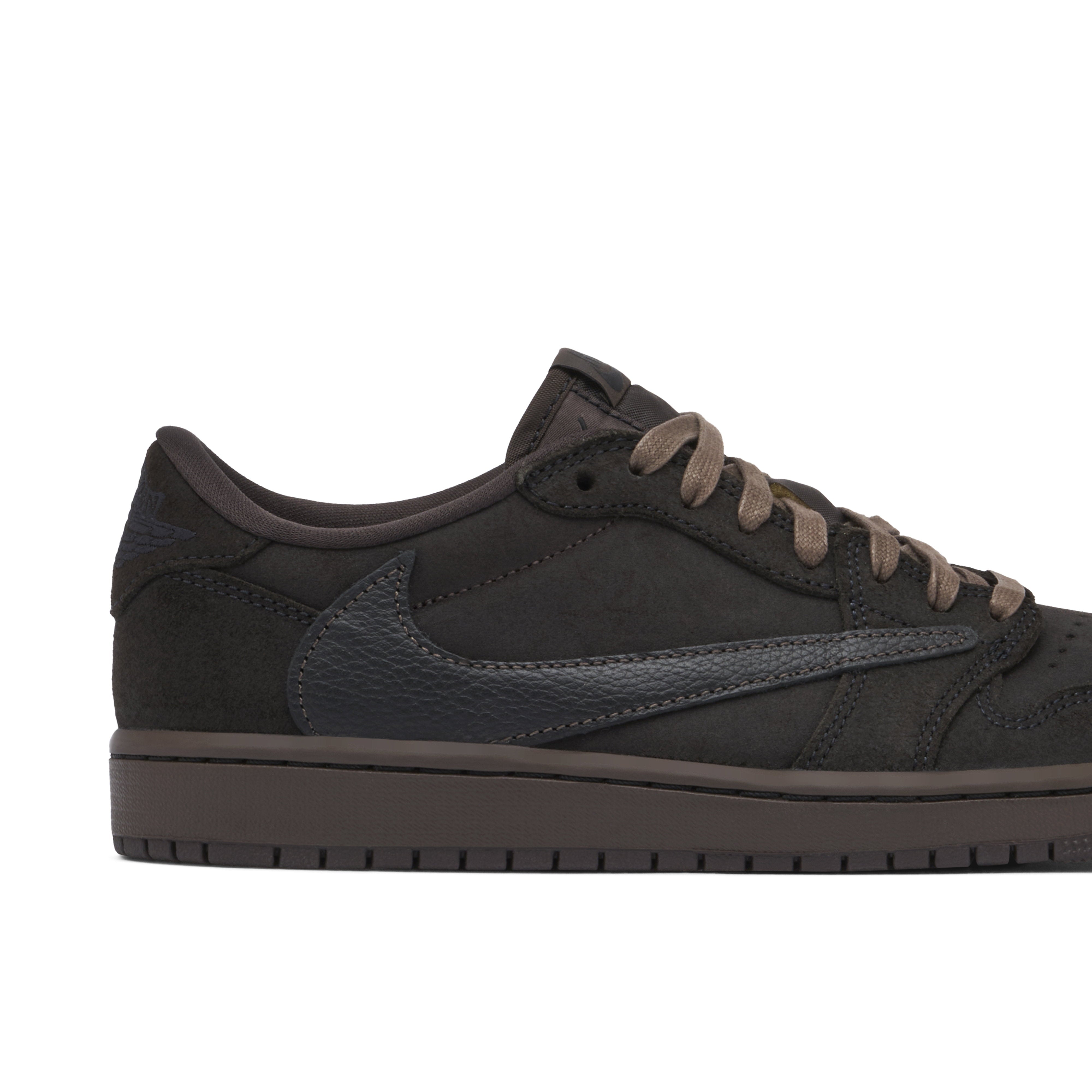 Air Jordan 1 Retro Low OG SP Travis Scott Velvet Brown - Swoosh Detail