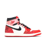 Air Jordan 1 High x Spider-Man Across The Spider-Verse Red Black lateral side view